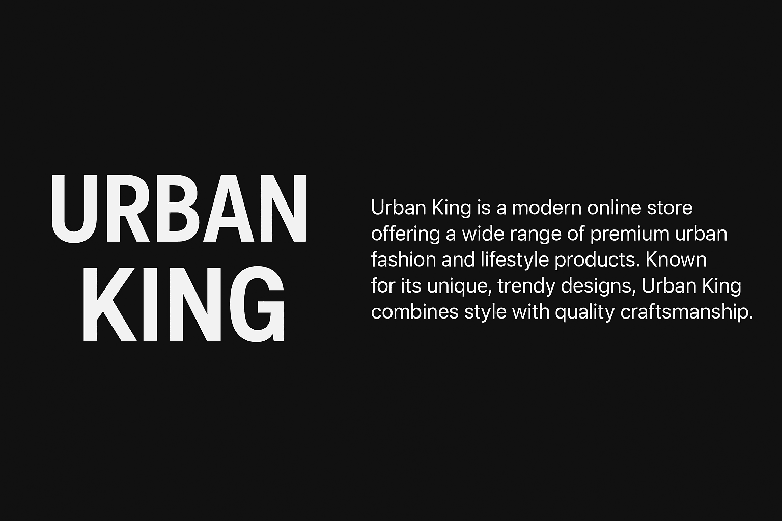 Banner for URBAN KING